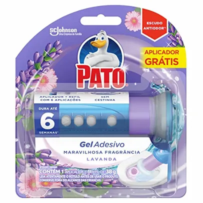 [Super R$ 13,50] Desodorizador Sanitário Pato Gel Lavanda Aplicador GTS 6 DISCOS 12, Pato