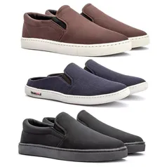 Combo 3 Pares Sapatênis Yate + Mule Slip On