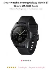 Relógio Samsung Galaxy Watch Galaxy Watch RM-810 42mm Preto - R$898