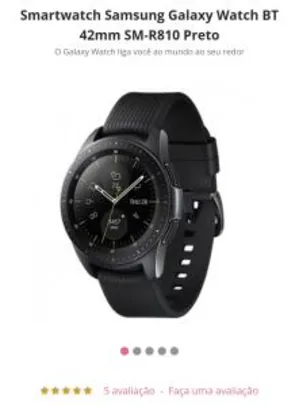 Relógio Samsung Galaxy Watch Galaxy Watch RM-810 42mm Preto - R$898