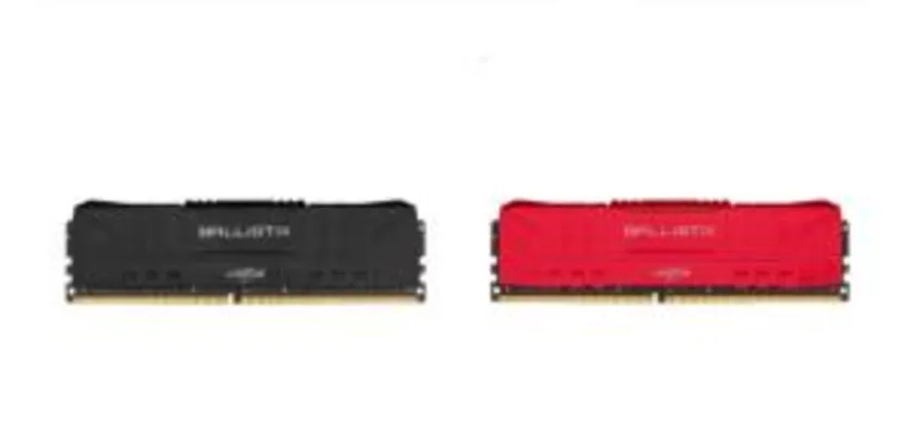 Memória Ballistix 3000Mhz 1x8 DDR4 - R$269 (black ou red)