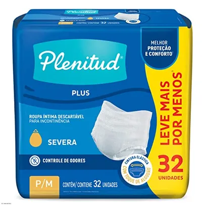 Plenitud Protect Plus - Roupa Íntima para Incontinência, P/M, 32 unidades