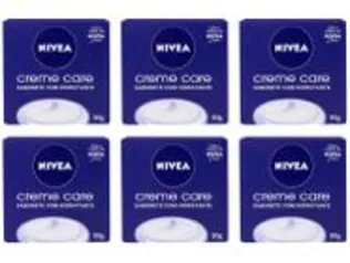 Kit Sabonete em Barra Nivea Creme Care 90g 6 unidades