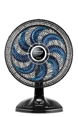 Ventilador de Mesa 40cm Super Turbo, Mondial, Preto/Azul, 140W, 110V - VTX-40-CHROME