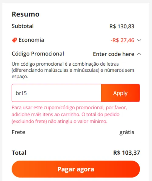 Imagem na descrição da promoção