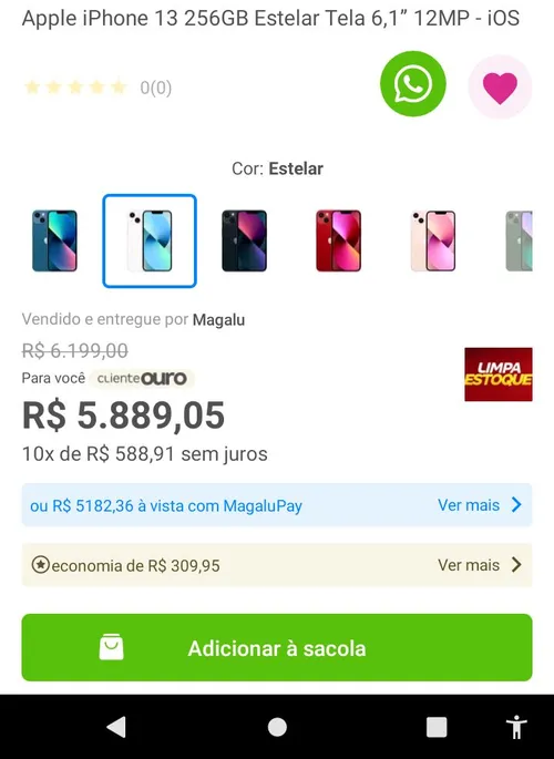 Imagem na descrição da promoção