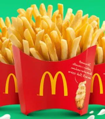 Saindo por R$ 12: McDonald's Bateu a Fome (das 15h às 18h) - 3 McFritas Médias - R$12 | Pelando