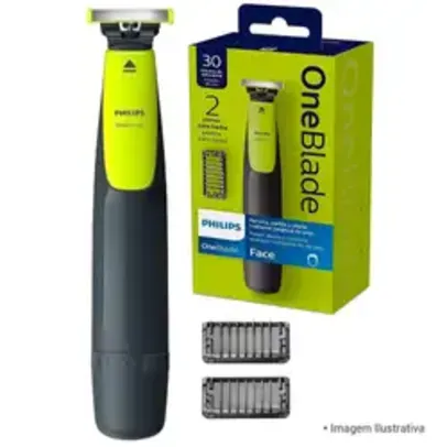 Barbeador Elétrico Philips QP2510/15 OneBlade Chumbo/Verde Bivolt