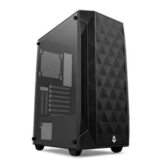 Gabinete Gamer Mancer Verizon Lateral De Vidro Preto, MCR-VRZ-BL01