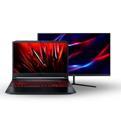 Kit Gamer Notebook Acer Nitro 5 AN517-54-59KR i5 512GBSSD GTX1650  +  Monitor Nitro 23.8” QG240Y S3