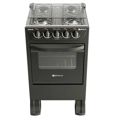 Foto do produto Fogão New Sirius 4 Bocas Mesa Inox Braslar - Preto