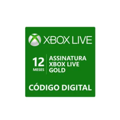[Super Cahsback Méliuz] Assinatura Xbox Live Gold 12 meses a partir de R$70