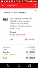 Smart TV 4K Ultra HD Samsung QLED 55 polegadas Q7F QN55Q7FAMG