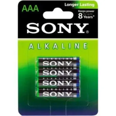 Pilha Alcalina Sony AAA AM4L-B4D (4 Pilhas AAA) - R$7,90