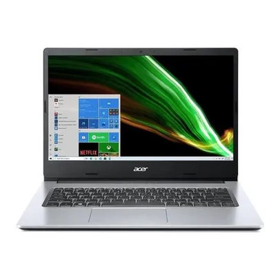 Notebook Acer Aspire 3 500GB 4GB RAM Celeron N4500 Windows 10 Tela 14 - Prata