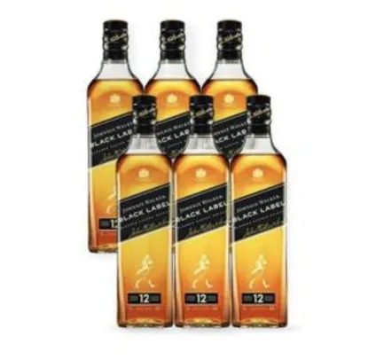 [APP] Combo Whisky Johnnie Walker Black Label 1L - 6 Unidades | R$533