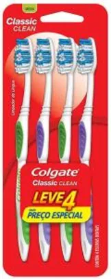 Saindo por R$ 8: Escova Dental Colgate Classic Clean - 04 Unidades | Pelando