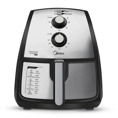 Fritadeira Elétrica Airfryer Midea 4L Inox