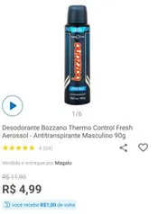 [MagaluPay] Desodorante Bozzano Thermo Control Fresh Aerosol 90g | R$3,99 cada