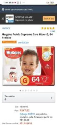 Huggies Fralda Supreme Care Hiper M