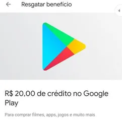 R$20 em créditos no Google Play para clientes do Google One