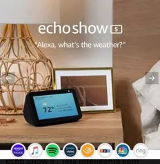 Echo Show 5 , Tela inteligente com Alexa - R$422