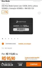 SSD Rise Mode Gamer Line 120GB | R$ 96