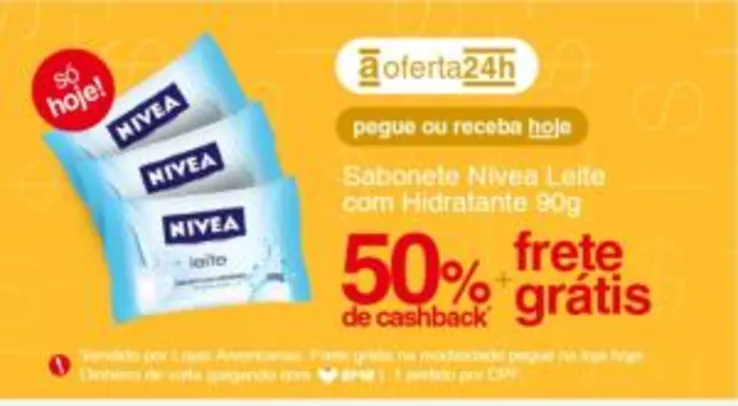 [APP] Sabonete Nívea com 50% de cashback