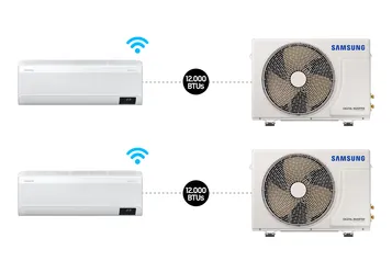 [VIP] Combo - Ar condicionado Split Inverter Samsung WindFree™ Connect Sem Vento 2X12.000 BTUs - Pro Energy