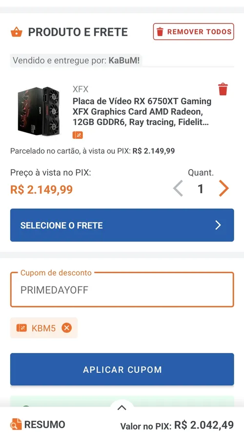 Imagem na descrição da promoção