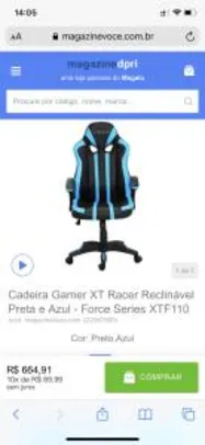Cadeira Gamer XT Racer Reclinável - Preta e Vermelha Force Series XTF100 R$611