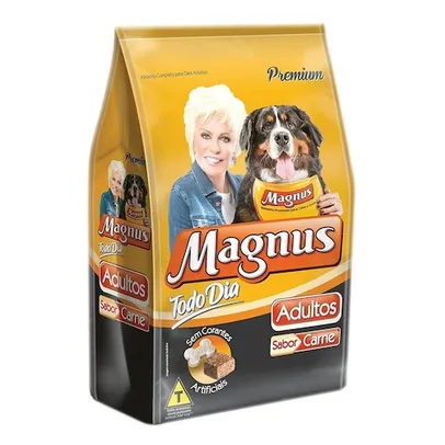 Ração para Cães Magnus Premium - 15KG - Adultos Sabor Carne 