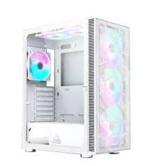 Gabinete Gamer Montech x3 MESH, Mid Tower, White, ATX, Com 6 Fans RGB, Vidro Temperado, X3 MESH