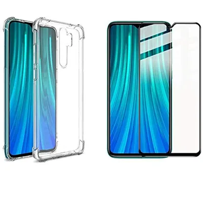 (Prime) Capa Antiqueda Xiaomi Redmi Note 8 Pro + Película 3D Vidro Blindada Com Kit de Limpeza | R$4