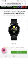 Smartwatch Samsung Galaxy Watch Active Bluetooth SM-R500 Preto por R$ 964