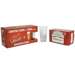 [MAGALUPAY=R$13,90] Copo + Cerveja Budweiser - 269ml 8UN