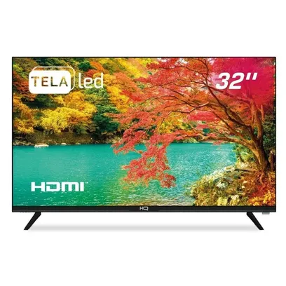 Tv Led 32" Hq HD Com Conversor Digital Externo 2 HDMI 2 Usb e