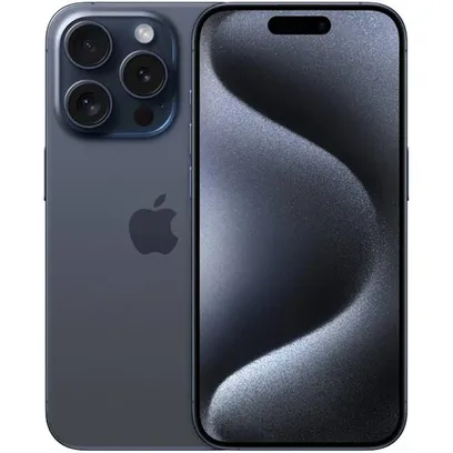 iPhone 15 Pro Apple (1TB) Titânio Azul, Tela De 6,1, 5G e Câmera De 48MP