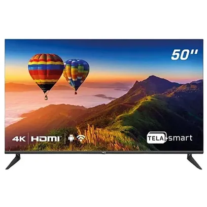 Smart Tv 50 Hq 4K Conversor Digital Externo 3 HDMI 2 Usb Wi-Fi Android