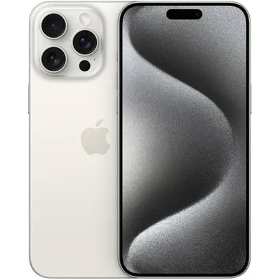 iPhone 15 Pro Max Apple (1TB) Titânio Branco, Tela De 6,7, 5G e Câmera De 48MP