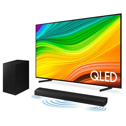Smart Tv 50" QLED 4K 50Q60D 2024 + Soundbar HW-B550/ZD - Combo
