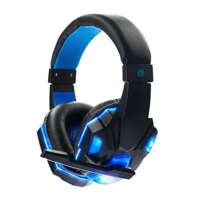 Foto do produto Fone Gamer Sy830mv Headset Com Microfone Bass Hd e Led Azul