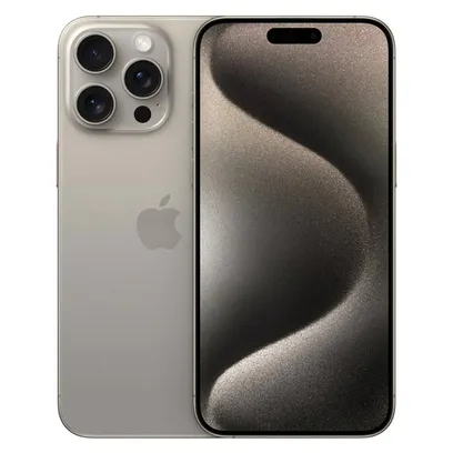 iPhone 15 Pro Max Apple (256GB) Titânio Natural, Tela De 6,7, 5G e Câmera De 48MP