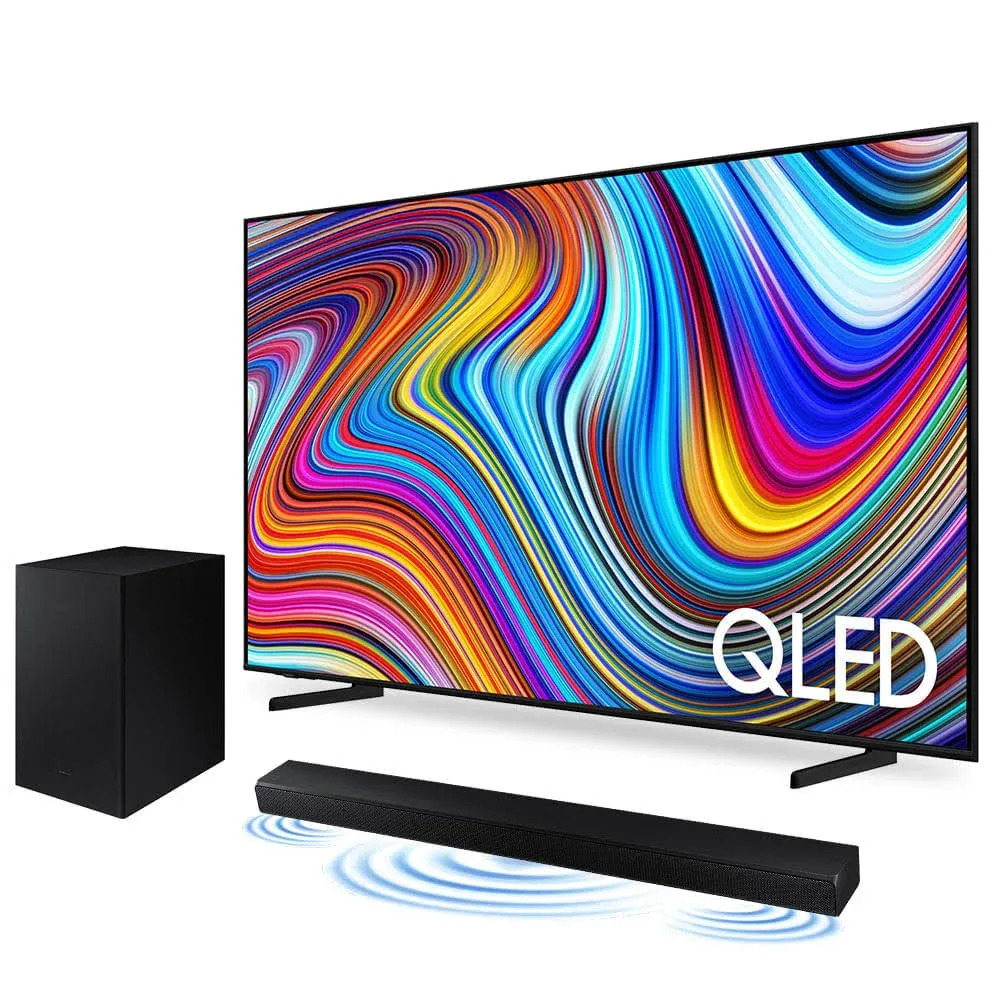 Samsung Smart Tv 50" Qled 4K Q60C + Soundbar Samsung HW-A555 - Combo